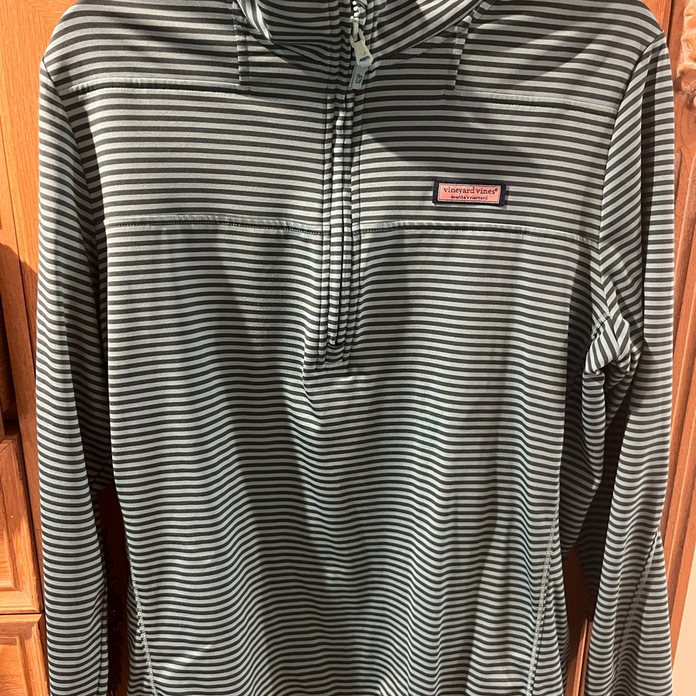 Vineyard Vines Green & Blue Striped Hoodie